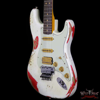 Fender Custom Shop White Lightning Floyd Stratocaster Heavy Relic Rosewood Board 21 Frets Torino Red image 2
