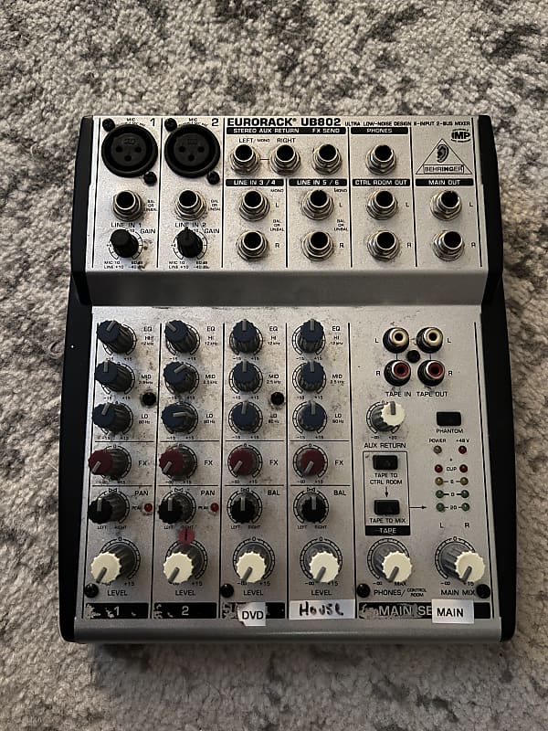 Behringer Eurorack UB802 8-Input 2-Bus Mixer