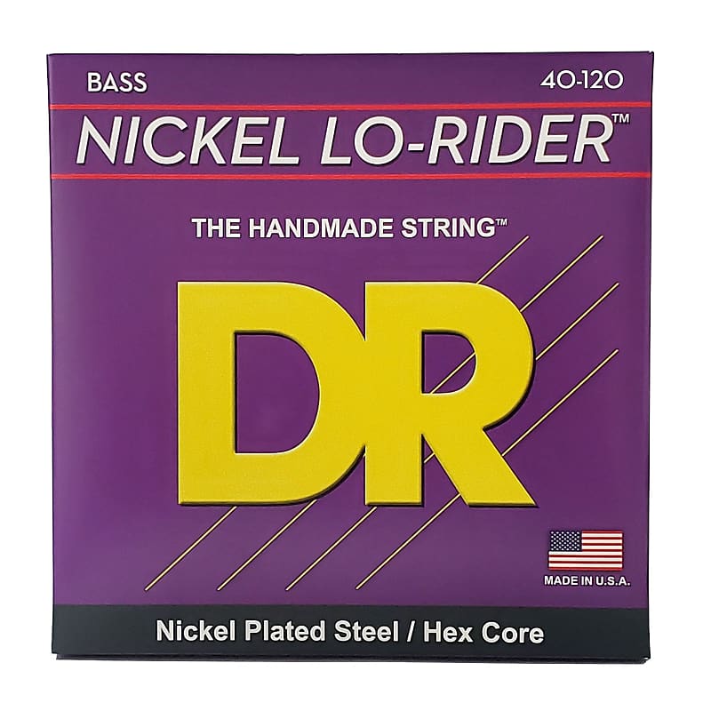 DR NLH5-40 Nickel LO-RIDER 5-String Bass - Nickel Plated Bass Strings, 5-String Light 40-120 image 1