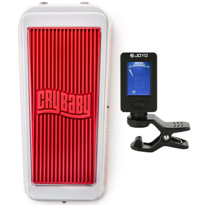 Dunlop CBJ95SW Special Edition Cry Baby Junior Wah Effects Pedal with Free Chromatic Tuner, White image 1