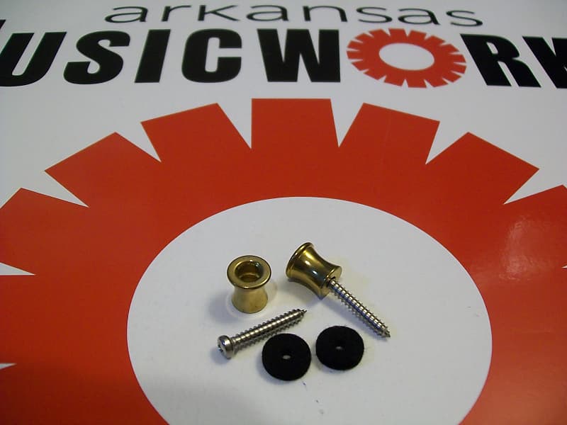 Buttons For Dunlop Original Strap Lock System, BRASS FINISH Reverb