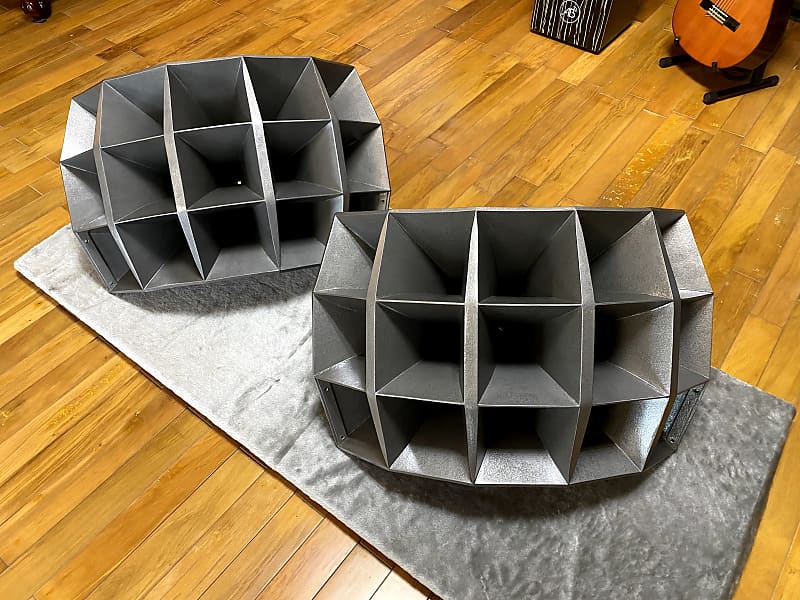 1 pair Altec Lansing 1505B Multicell Horns gray painted, for Altec288/291 driver  			