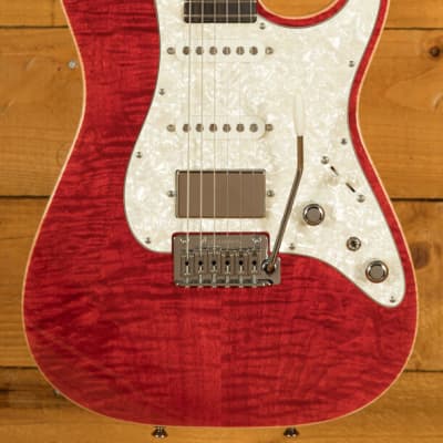 Tom Anderson Drop Top Classic | Transparent Red with Binding & Case for sale