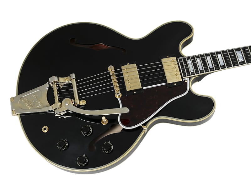 Gibson Custom Shop 1959 ES-355 Reissue Bigsby Ultra Light Murphy Aged Ebony image 1