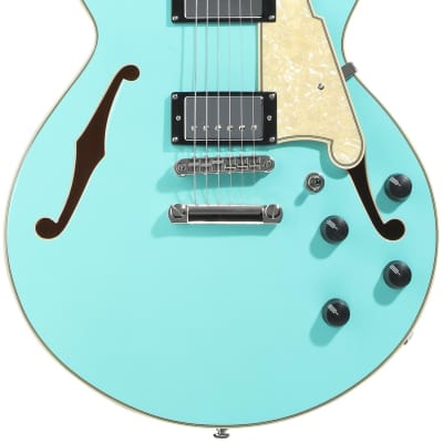 D'Angelico Premier SS Semi-hollow Electric Guitar - Surf Green image 1