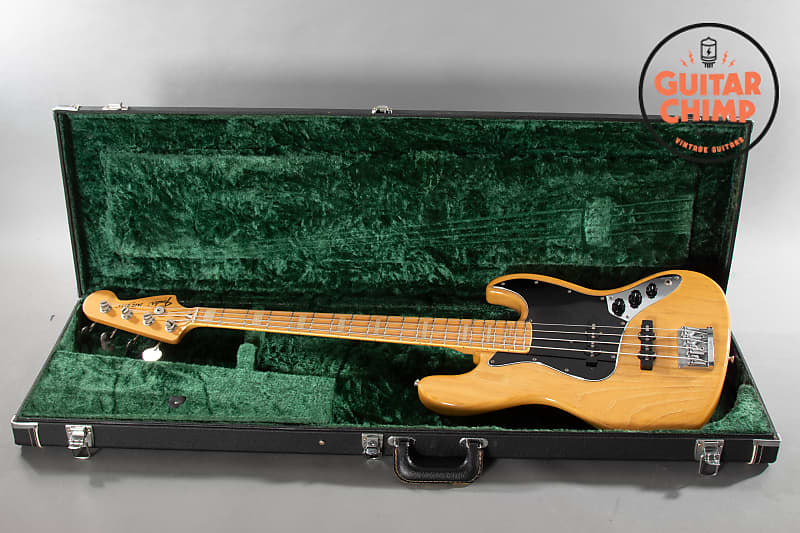 1989 Fender Japan JB75-750 ’75 Reissue Jazz Bass Natural image 1