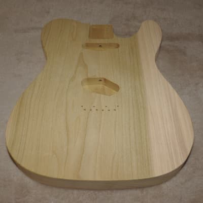 Unfinished Telecaster Body 1 Piece Poplar Standard Pickup Routes Really Light 4 Pounds 5.5 Ounces! image 4