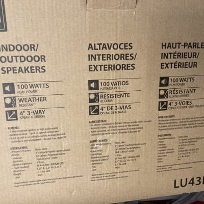 Dual LU43PB Black weatherproof indoor/outdoor speaker pair 4ohm/50-100 Watts image 5