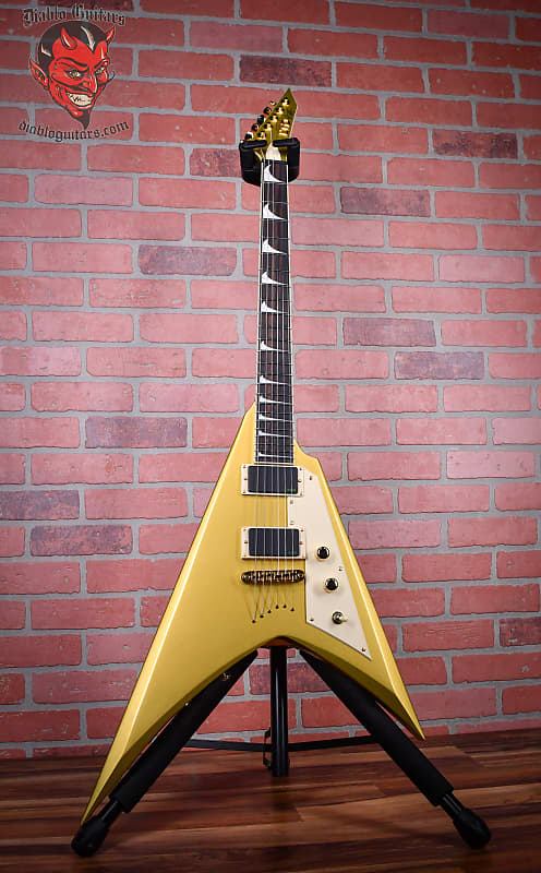 ESP LTD KH-V Kirk Hammett Signature Guitar Metallic Gold