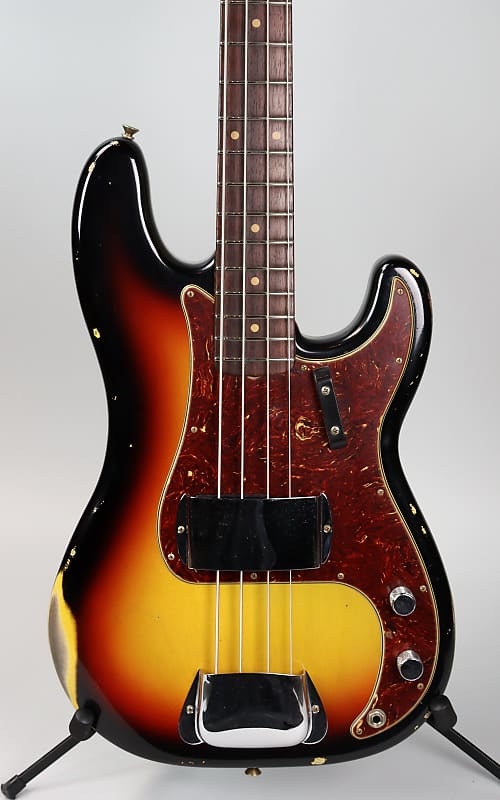 Fender Custom Shop '64 P-Bass Relic Bleached 3-Tone Sunburst image 1