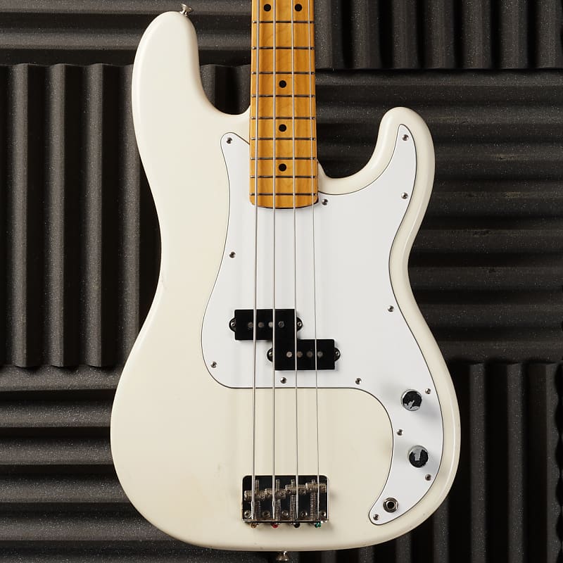 Squier Jv Precision Bass 1983 Olympic White Reverb