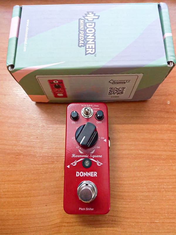 Donner Octave Guitar Pedal, Harmonic Square Digital Octave Reverb