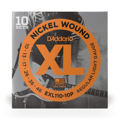 D'Addario EXL110-10P (10 Sets) Propack Regular Light Electric Guitar Strings, Gauge 10 - 46 image 4