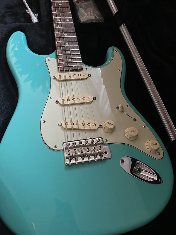 Warmoth Stratocaster Seafoam Green w/Lollar Pickups Stainless | Reverb