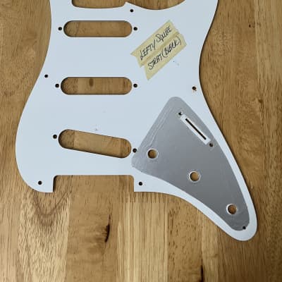 Left Handed Stratocaster Pickguard - White image 2