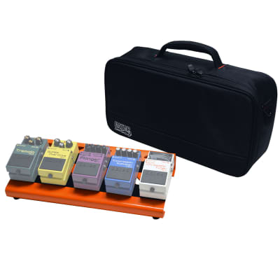 Gator Cases GPB-LAK-OR Small Orange Aluminum Pedal Board with Carry Bag