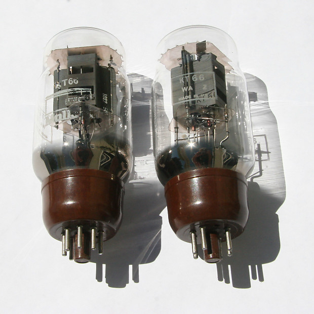 Mullard KT66 vintage 1960s pair - Marconi Osram GEC Genalex Mullard KT66 vintage 1960s pair - Marconi Osram GEC Genalex
