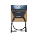 RockBoard 1/4'' Flat Patch Cable, 18 inch, Black, Right-Angle to Right-Angle