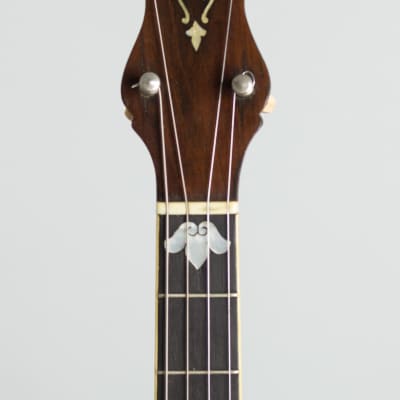 Vega  Tu-Ba-Phone Style M Tenor Banjo (1926), ser. #68666, original black hard shell case. image 5