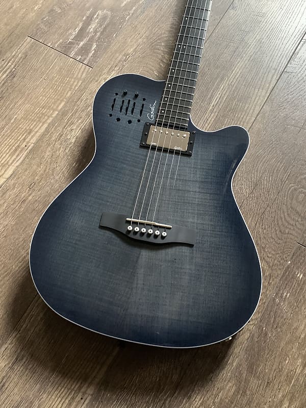 Godin A6 Ultra DENIM Blue Acoustic/Electric Hybrid | Reverb