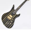Schecter Synyster Custom-S Electric Guitar Gloss Black Gold Pin Stripes B-Stock 0461