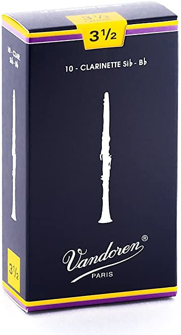 Vandoren CR1035 Traditional Bb Clarinet Reeds - Strength 3.5 (Box of 10) image 1