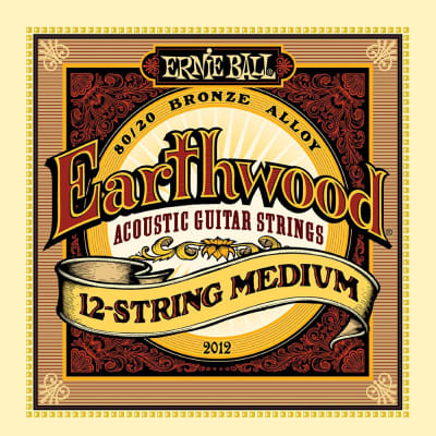 Ernie Ball 2012 Earthwood 80/20 Bronze 12-String Medium Acoustic Guitar Strings (11-52)