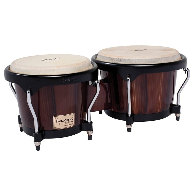 Tycoon Percussion 7 & 8 1/2 Artist Series Hand Painted Bongos Brown image 1