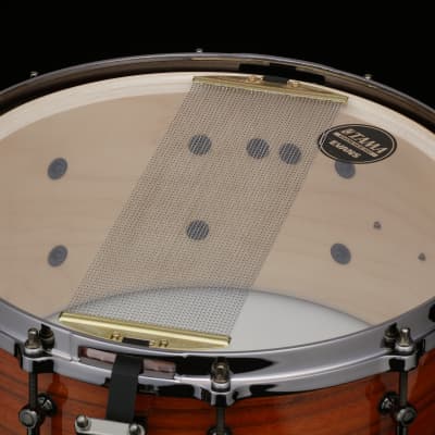 Tama  S.L.P. G-Maple 14"x7" Snare Drum Maple/Zebrawood Tangerine Gloss Limited Edition 2022! image 5