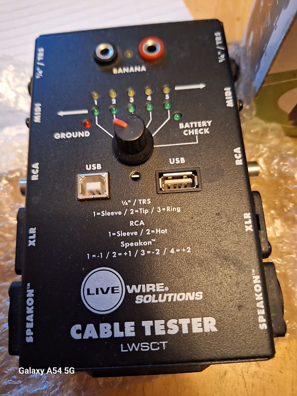 Live Wire Solutions  Cable Tester 90's Black image 1