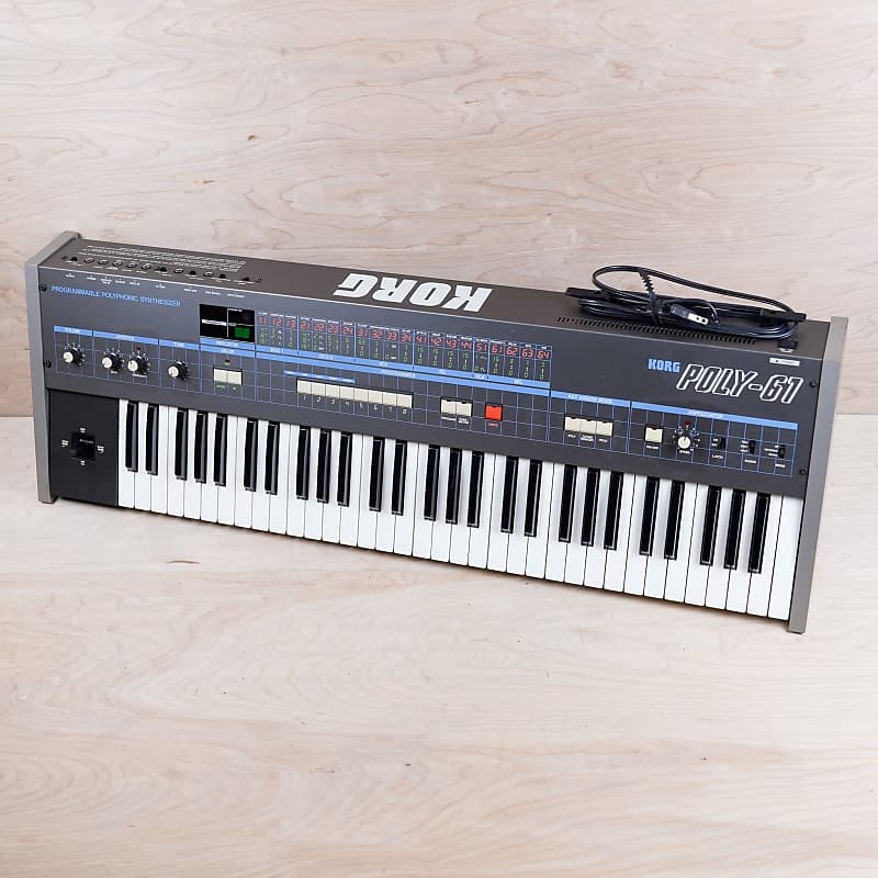 Korg Poly-61 Analog Programmable Polyphonic Synthesizer 100V Made in Japan  MIJ