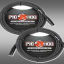 Pig Hog PHM20BKW 20-ft Black & White  XLR-XLR Microphone Cable  - QTYx 2 [ProfRev]