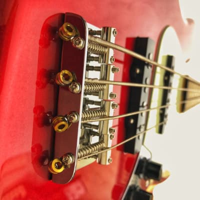 Tokai (Made in Japan) TJB Jazz Sound Bass Guitar 171145 Candy Apple Red image 4