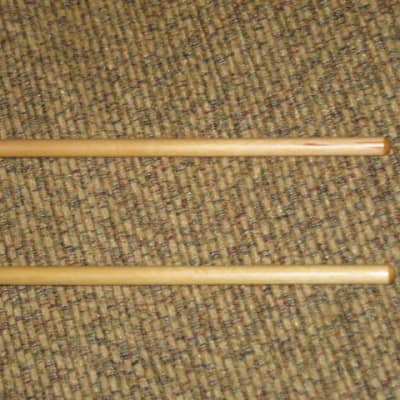 one pair new old stock near A+ Mike Balter MB93B (93B) Extra Hard Keyboard Mallets, 1 plastic (phenolic) round white HEADS and natural birch HANDLES - mid to late 1990s (+ packaging) Unwound Series image 17