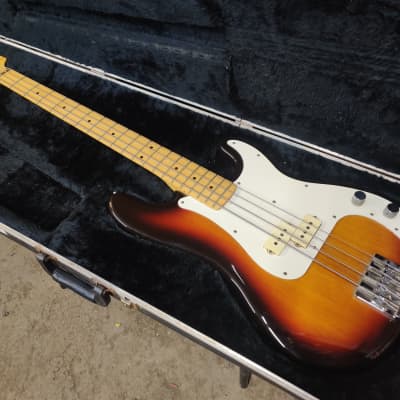 Fender American Standard P-Bass Precision Bass with Maple Fretboard 1983 E3 - Brown Sunburst with Hard Case for sale