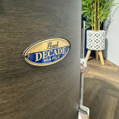 Pearl Decade Maple 14” x 14” Floor Tom Drum / Black Satin Burst #NF22 image 3