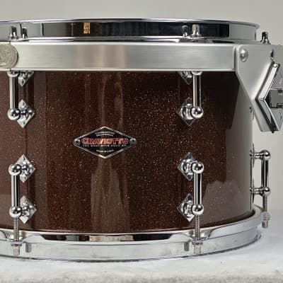 Craviotto 20/10/12/14" VIDEO Solid Maple Drum Set - 2016 Copper Sparkle Lacquer image 19
