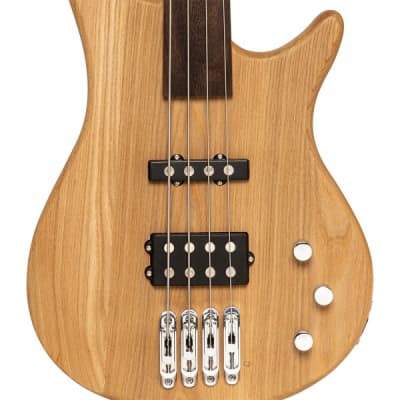 Stagg SBF-40 NAT FL Fusion Ash Body Hard Maple Bolt-on Neck 4-String Fretless Electric Bass Guitar image 5