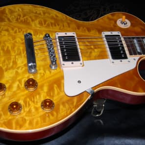 1997 Gibson Les Paul 58 Reissue Custom Shop Monster Quilt Top Butterscotch 100% Mint Case Queen RARE image 17