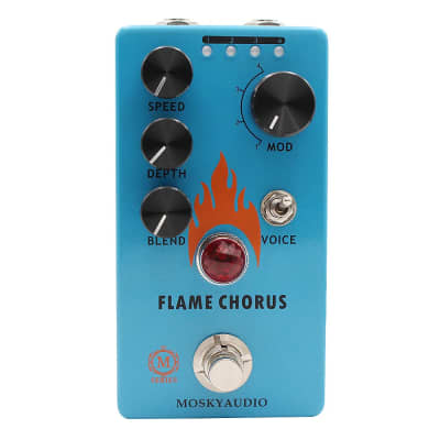 Mosky Flame Chorus Guitar Pedal with Speed/Depth/Blend/Voice Button