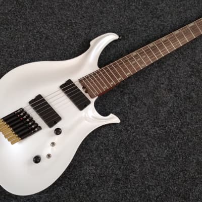KOLOSS X7 headless Aluminum body 7 string electric guitar white image 9