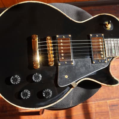 AIO SC77 Electric Guitar - Solid Black (Abalone Inlay) image 18