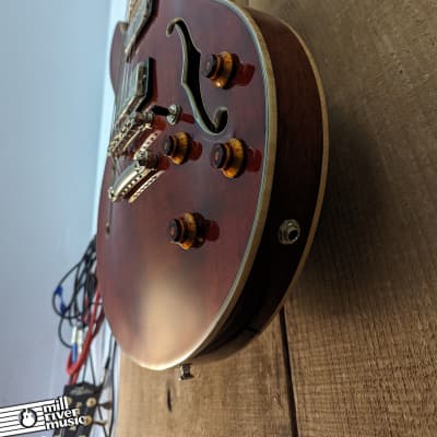 Eastman T185MX Classic Finish 15" Thinline Hollowbody Electric Guitar w/HSC image 10