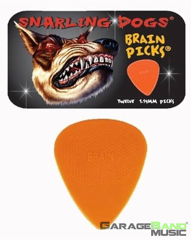 Snarling Dogs Brain Guitar Picks 12-pack Tin, 1.14mm image 1