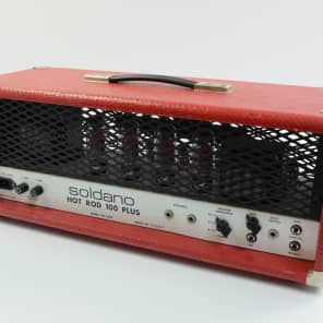 Soldano Hot Rod 100 Plus 100 Watt Tube Guitar Amplifier Head Red image 8