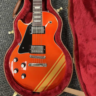 Gibson *MOD* Les Paul Standard '50s Left Handed 2021  Lefty Burnt Orange / Gold Racing Stripe image 8