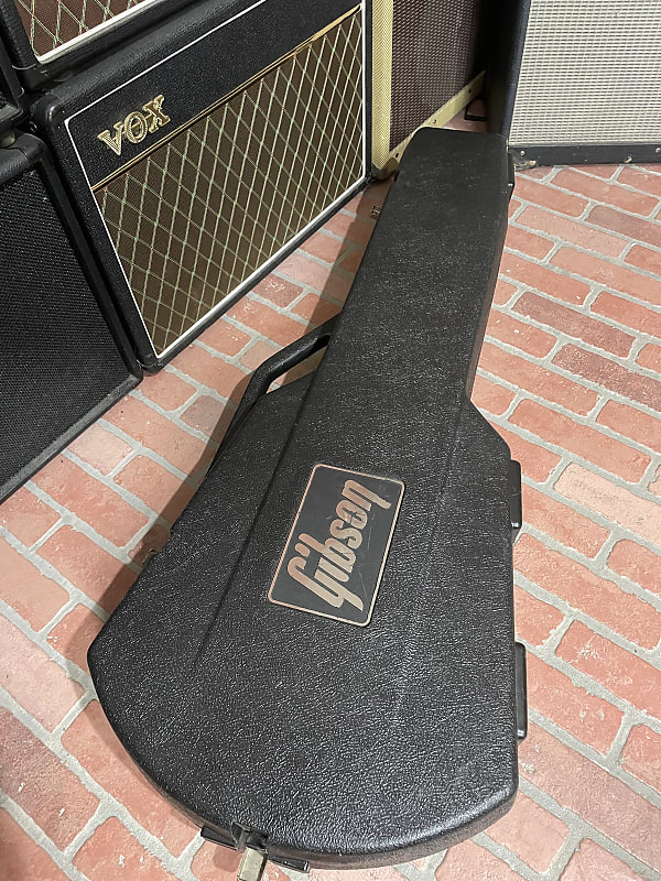 Gibson Chainsaw Case Blue Interior Reverb
