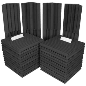 Auralex PROJ2ROOMCHA Project 2 Roominator Kit with 24 Panels, 8 Bass Traps