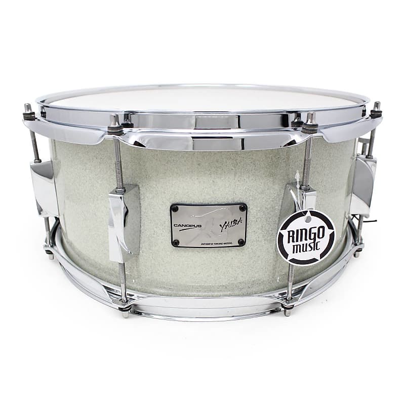 Canopus Yaiba II Birch 14x6.5" Ice White Sparkle Lacquer JSB-1465-IWSL image 1