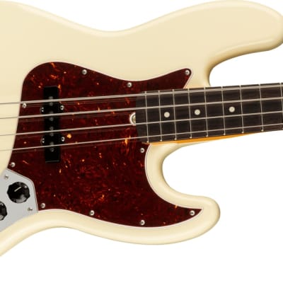 Fender  American Professional II Jazz Bass®, Rosewood Fingerboard, Olympic White w. Deluxe Molded Case image 2